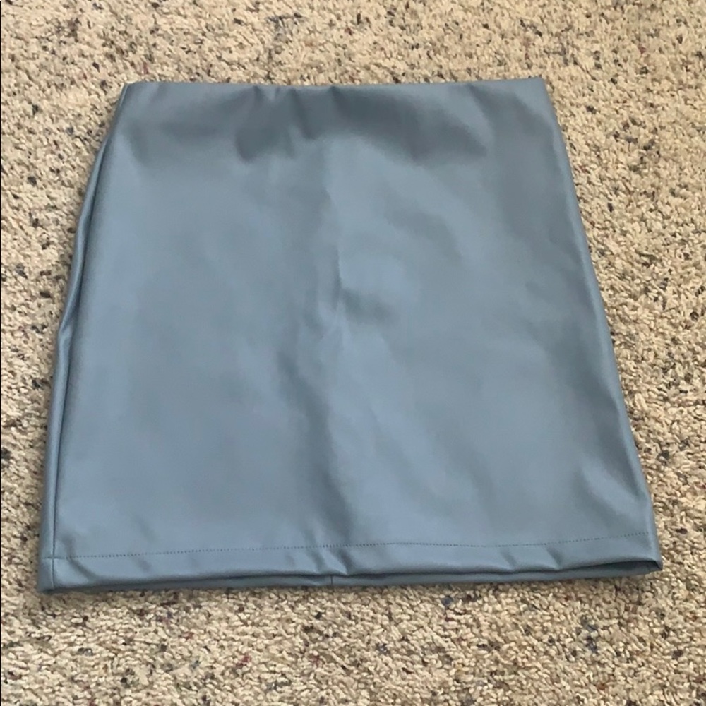 Faux leather mini skirt